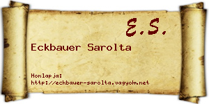 Eckbauer Sarolta névjegykártya